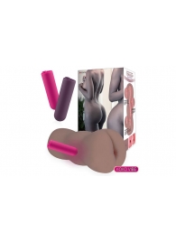 Коричневый вибромастурбатор-анус TONGGGO-Black Angel Auto - KOKOS - во Владикавказе купить с доставкой