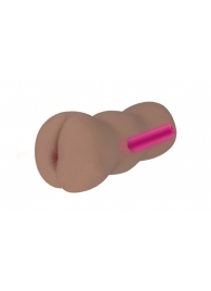 Коричневый вибромастурбатор-анус TONGGGO-Black Angel Auto - KOKOS - во Владикавказе купить с доставкой