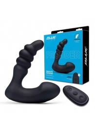 Черный рельефный массажер простаты Prodder - BlueLine - во Владикавказе купить с доставкой