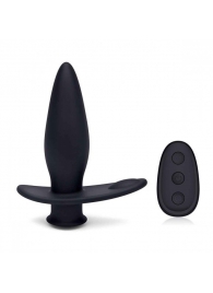 Черный анальный виброплаг для простаты Impaler - 14 см. - BlueLine - во Владикавказе купить с доставкой