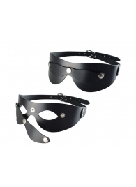 Черная кожаная маска  Новичок - Sitabella - купить с доставкой во Владикавказе