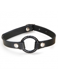 Чёрный кляп с кольцом - Lux Fetish - купить с доставкой во Владикавказе