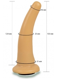 Телесная гладкая насадка Harness - 13,3 см. - LOVETOY (А-Полимер) - купить с доставкой во Владикавказе