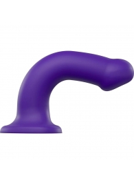 Фиолетовый фаллоимитатор-насадка Strap-On-Me Dildo Dual Density size L - 19 см. - Strap-on-me - купить с доставкой во Владикавказе