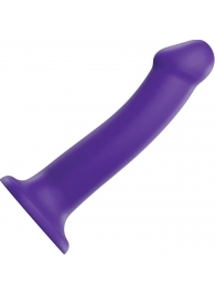 Фиолетовый фаллоимитатор-насадка Strap-On-Me Dildo Dual Density size L - 19 см. - Strap-on-me - купить с доставкой во Владикавказе