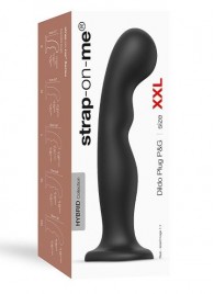 Черная насадка Strap-On-Me Dildo Plug P G size XXL - Strap-on-me - купить с доставкой во Владикавказе