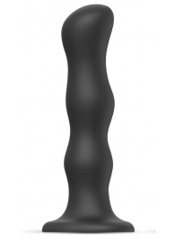 Черная насадка Strap-On-Me Dildo Geisha Balls size M - Strap-on-me - купить с доставкой во Владикавказе