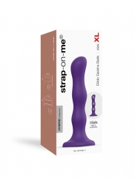 Фиолетовая насадка Strap-On-Me Dildo Geisha Balls size XL - Strap-on-me - купить с доставкой во Владикавказе