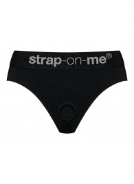 Черные трусики для насадок Heroine Lingerie Harness - size S - Strap-on-me - купить с доставкой во Владикавказе