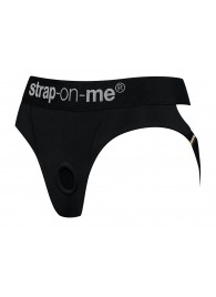 Черные трусики для насадок Heroine Lingerie Harness - size L - Strap-on-me - купить с доставкой во Владикавказе