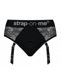 Черные трусики для насадок Diva Lingerie Harness - size M - Strap-on-me - купить с доставкой во Владикавказе