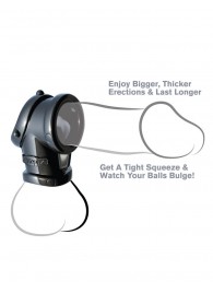 Черная насадка для пениса Cock Pipe with Ball-Stretcher - Pipedream - во Владикавказе купить с доставкой