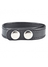 Кольцо на пенис SNAP COCK RING из искусственной кожи на клепках - BlueLine - во Владикавказе купить с доставкой