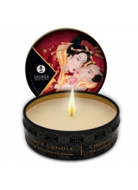 Массажная свеча Sparkling Strawberry Wine с ароматом клубничного вина - 30 мл. - Shunga - купить с доставкой во Владикавказе