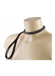 Эффектный сверкающий ошейник с поводком  Гламур - Sitabella - купить с доставкой во Владикавказе