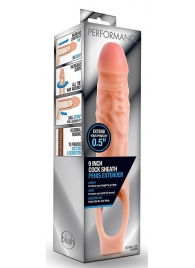 Телесная насадка на пенис 9 Inch Cock Sheath Extender - 22,2 см. - Blush Novelties - во Владикавказе купить с доставкой