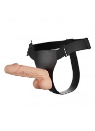 Телесный женский вибрострапон на ремешках с проводным пультом - Baile - купить с доставкой во Владикавказе