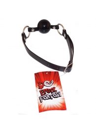 Силиконовый черный кляп-шарик на ремне Black Ballgag - Erotic Fantasy - купить с доставкой во Владикавказе