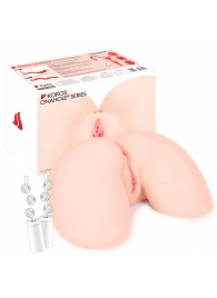 Телесный вибромастурбатор-полуторс Hanna Onahole 002 Real Hips - KOKOS - во Владикавказе купить с доставкой