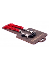 Металлические зажимы на соски с красными замшевыми кисточками - Crazy Handmade - купить с доставкой во Владикавказе