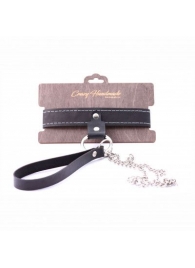 Узкий однослойный ошейник с поводком - Crazy Handmade - купить с доставкой во Владикавказе