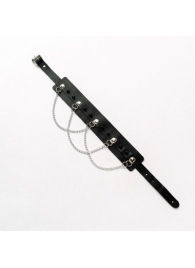 Черный чокер с шипами и металлическими цепочками - Crazy Handmade - купить с доставкой во Владикавказе