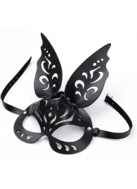 Черная ажурная маска  Зайка  с ушками - Crazy Handmade - купить с доставкой во Владикавказе