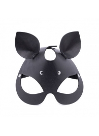 Черная кожаная маска  Кошка  с маленькими ушками - Crazy Handmade - купить с доставкой во Владикавказе