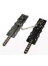 Узорчатые кожаные оковы с регулируемыми ремешками - Crazy Handmade - купить с доставкой во Владикавказе