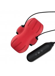 Красный тугой мастурбатор с вибропулями  и пультом - S-HANDE - во Владикавказе купить с доставкой