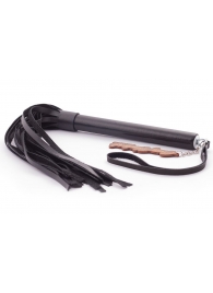 Черная кожаная плеть  Индиго  - 50 см. - Crazy Handmade - купить с доставкой во Владикавказе