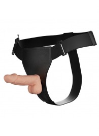 Женский страпон на регулируемых ремешках с вибрацией - 19,4 см. - Baile - купить с доставкой во Владикавказе