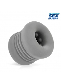 Серый эластичный мини-мастурбатор - Sex Expert - во Владикавказе купить с доставкой