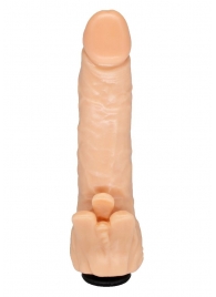 Телесная гелевая насадка-фаллос с клиторальными лепестками - 18,5 см. - LOVETOY (А-Полимер) - купить с доставкой во Владикавказе