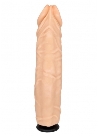 Телесная насадка-фаллос с пышными венами - 19,5 см. - LOVETOY (А-Полимер) - купить с доставкой во Владикавказе