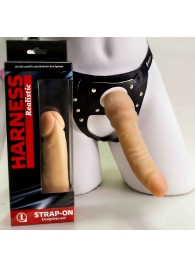 Реалистичный страпон телесного цвета - 19,3 см. - LOVETOY (А-Полимер) - купить с доставкой во Владикавказе