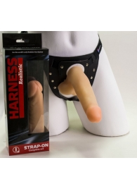Приятный на ощупь фаллоимитатор на поясе Харнесс - 16,5 см. - LOVETOY (А-Полимер) - купить с доставкой во Владикавказе
