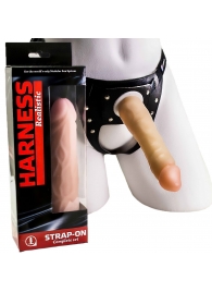 Телесная насадка-фаллос на трусиках с плугом - 16,5 см. - LOVETOY (А-Полимер) - купить с доставкой во Владикавказе