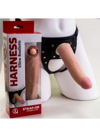 Страпон системы Харнесс: трусики с плугом и реалистичная насадка - 17,5 см. - LOVETOY (А-Полимер) - купить с доставкой во Владикавказе