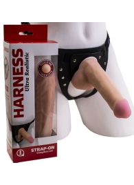 Страпон Harness из двух предметов: трусики с плугом и насадка-фаллос - 17 см. - LOVETOY (А-Полимер) - купить с доставкой во Владикавказе
