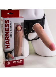 Реалистичный страпон Harness из трусиков и насадки-фаллоса - 18,5 см. - LOVETOY (А-Полимер) - купить с доставкой во Владикавказе