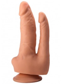 Двойной фаллоимитатор на присоске из геля - 17 см. - LOVETOY (А-Полимер)