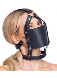 Черный намордник с кляпом-шаром Head Harness With A Gag - Orion - купить с доставкой во Владикавказе