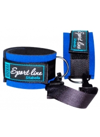 Сине-чёрные оковы на ноги из неопрена - Sitabella - купить с доставкой во Владикавказе