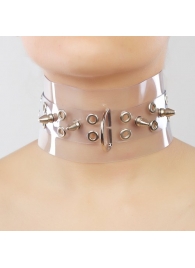 Прозрачный ошейник с шипами - Sitabella - купить с доставкой во Владикавказе