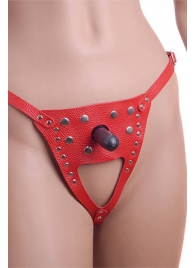 Красные трусики со штырьком - Sitabella - купить с доставкой во Владикавказе