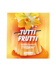 Пробник гель-смазки Tutti-frutti со вкусом ванильного пудинга - 4 гр. - Биоритм - купить с доставкой во Владикавказе