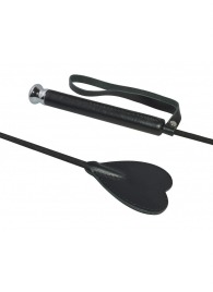 Чёрный стек с шлепком-сердечком - 70 см. - Sitabella - купить с доставкой во Владикавказе