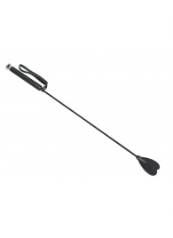 Чёрный стек с шлепком-сердечком - 70 см. - Sitabella - купить с доставкой во Владикавказе