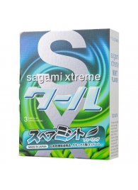Презервативы Sagami Xtreme Mint с ароматом мяты - 3 шт. - Sagami - купить с доставкой во Владикавказе